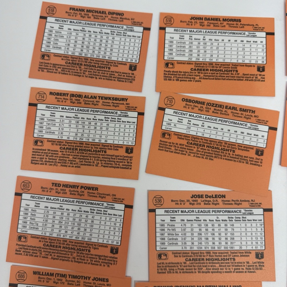 1990 Donruss Baseball Trading Card Lot Of 32 Cards Assorted Players - Picture 8 of 13